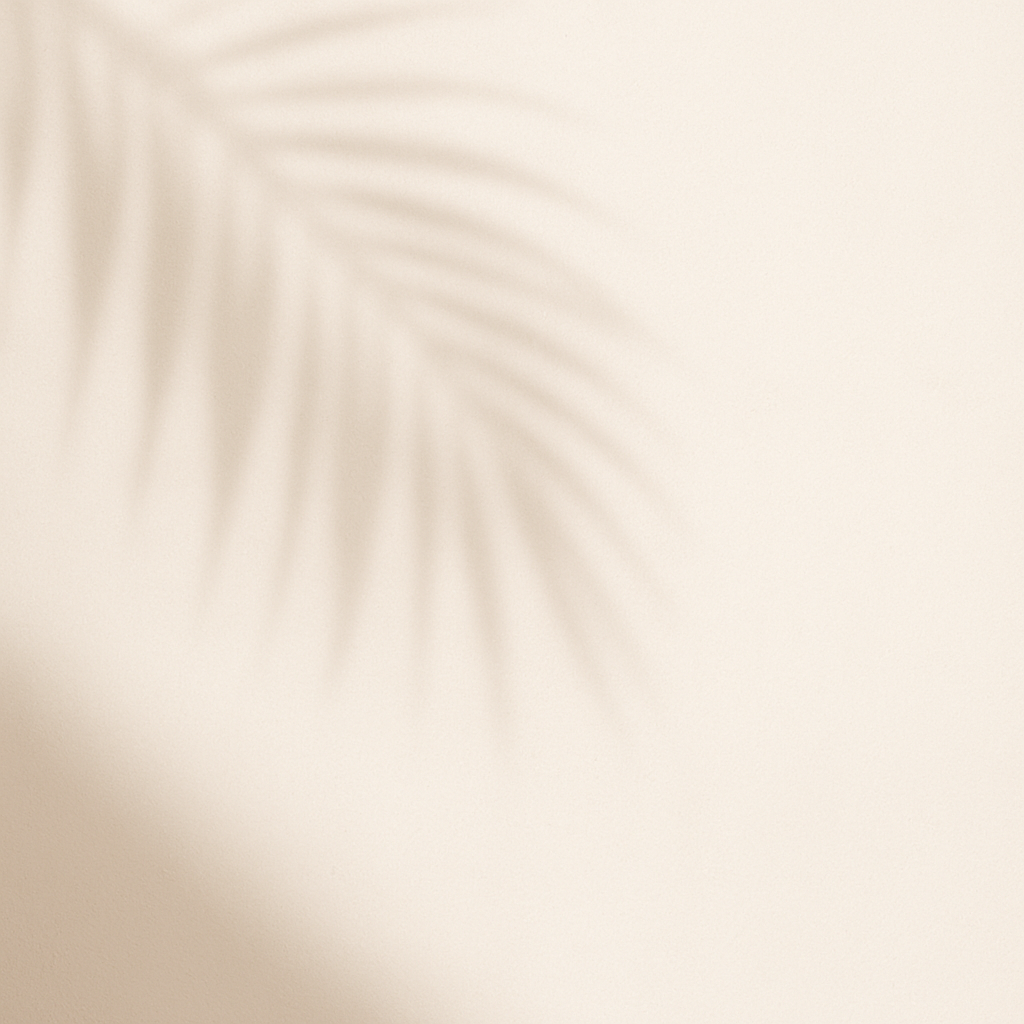 Shadow of palm leaves on a white wall